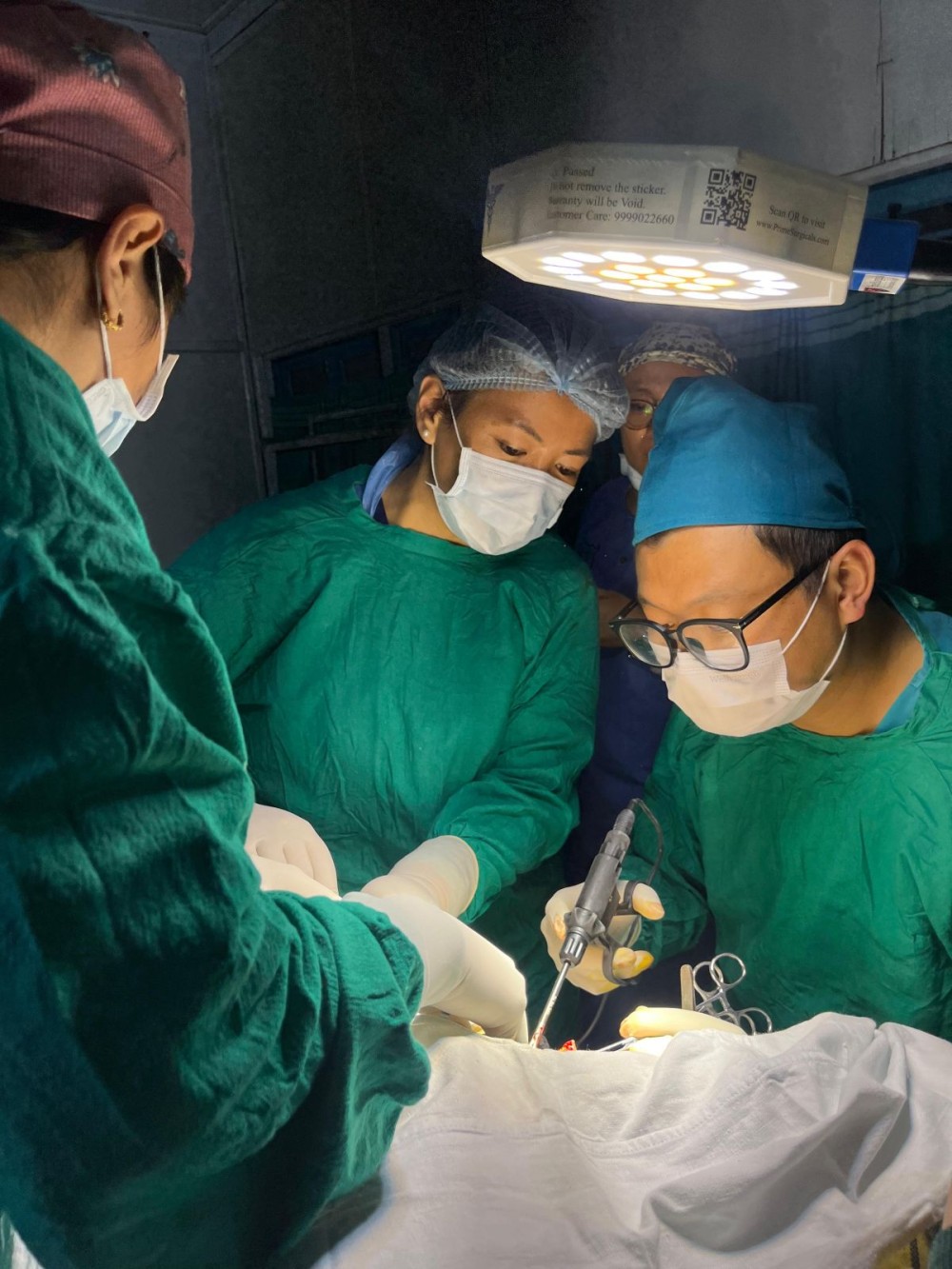 Team of mobile practitioners conducting surgery under the CM-MOT at Meluri district on January 27. (Photo Courtesy: CM-MOT Team)